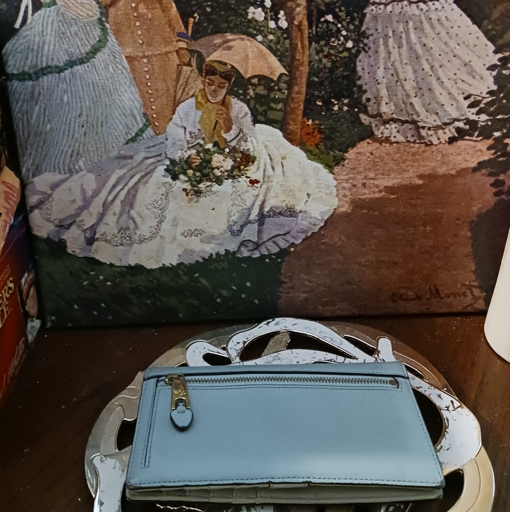 👛👜 Ralph Lauren Iconic Blue&Beige🌼 🌸Vintage Leather Wallet♥️Nice Gift 🎁 💙 - Picture 4 of 16